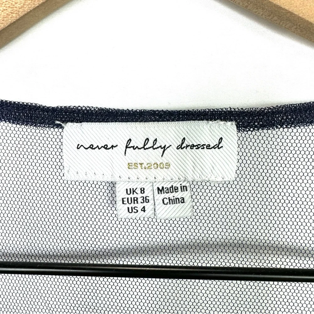 NEW Never Fully Dressed Kate Sheer Ruffled Mini Dress - Picture 14 of 15